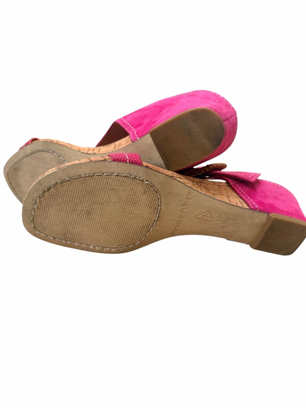 Donald Pliner The Hilari Pink Suede Wedge Sandal. - Picture 7 of 7